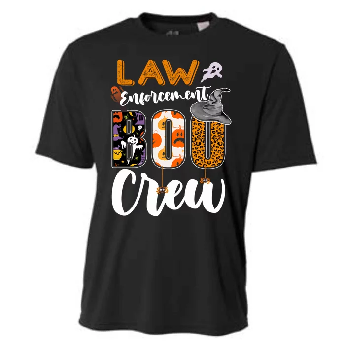 Law Enforcement Boo Crew Halloween Matching Officer Sweat Cooling Performance Crew T-Shirt