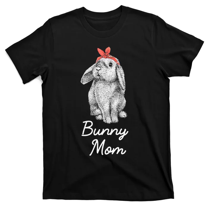 Lop Eared Bunny Rabbit Mom Drawing T-Shirt