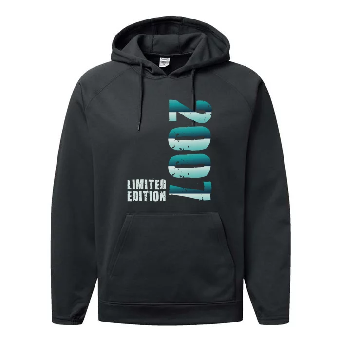 Limited Edition Birthday Made In 2007 Funny Gift Performance Fleece Hoodie