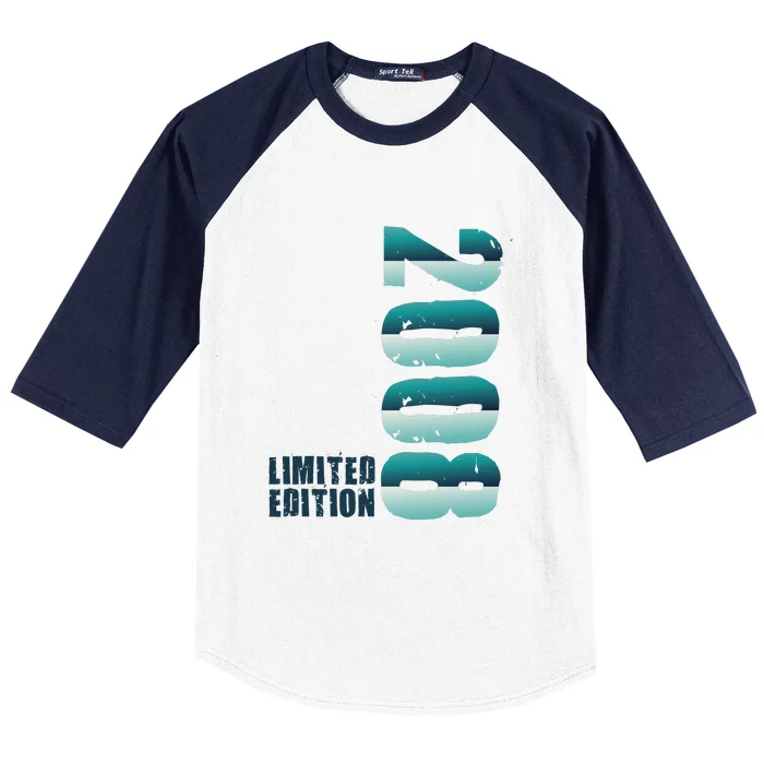 Limited Edition Birthday Made In 2008 Funny Gift Baseball Sleeve Shirt