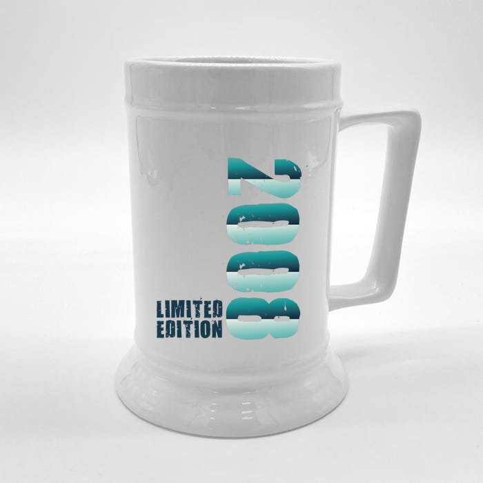 Limited Edition Birthday Made In 2008 Funny Gift Front & Back Beer Stein