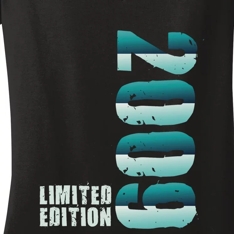 Limited Edition Birthday Made In 2009 Funny Gift Women's V-Neck T-Shirt