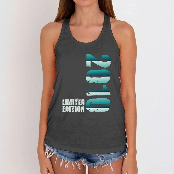 Limited Edition Birthday Made In 2010 Funny Gift Women's Knotted Racerback Tank