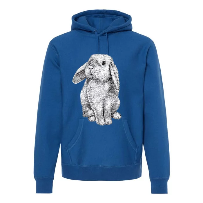 Lop Eared Bunny Rabbit Cute Funny Gift Premium Hoodie