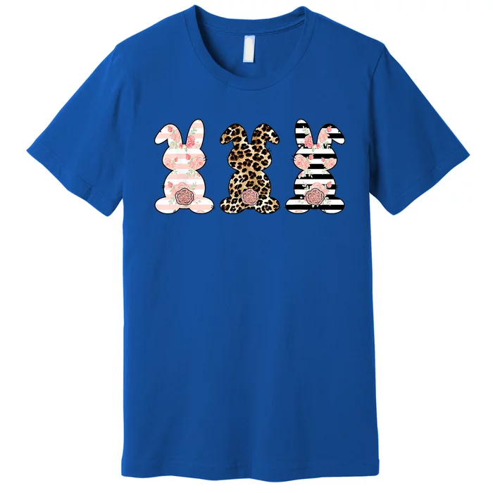 Leopard Easter Bunny Rabbit Trio Cute Happy Easter Day Gift Premium T-Shirt