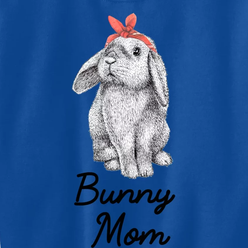 Lop Eared Bunny Rabbit Mom Drawing Gift Kids Sweatshirt