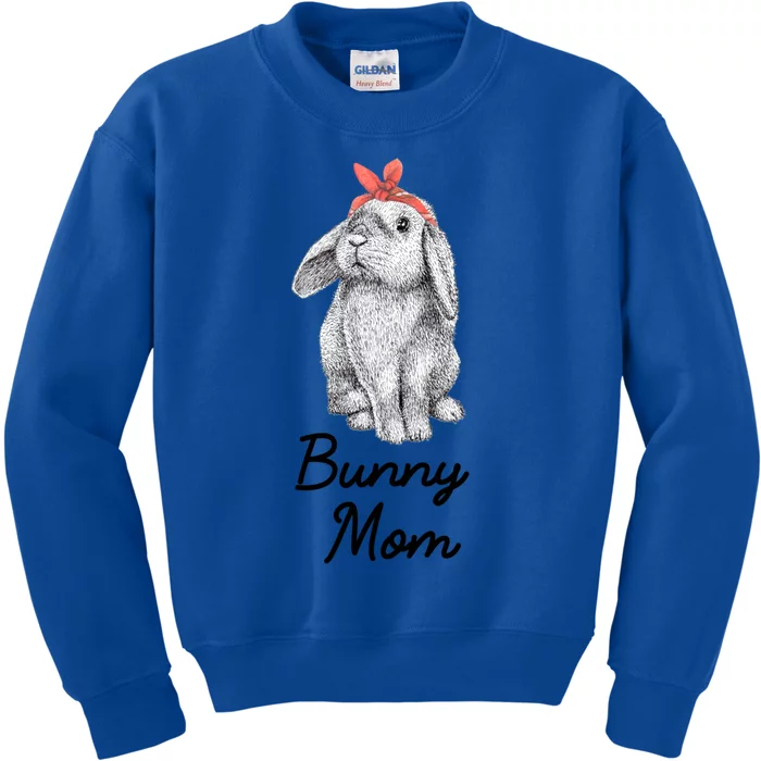 Lop Eared Bunny Rabbit Mom Drawing Gift Kids Sweatshirt