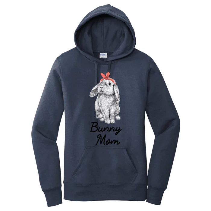 Lop Eared Bunny Rabbit Mom Drawing Gift Women's Pullover Hoodie