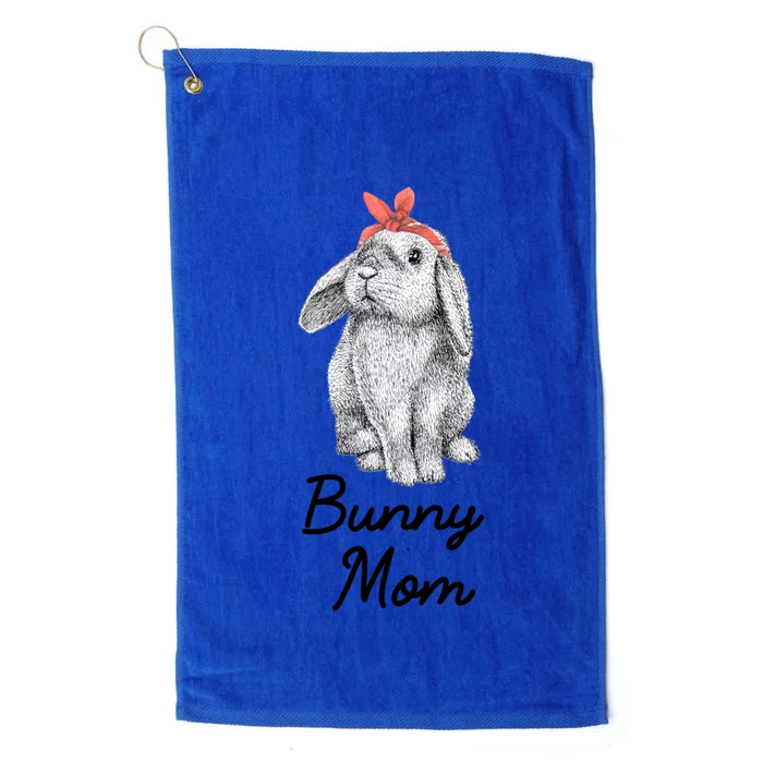 Lop Eared Bunny Rabbit Mom Drawing Gift Platinum Collection Golf Towel