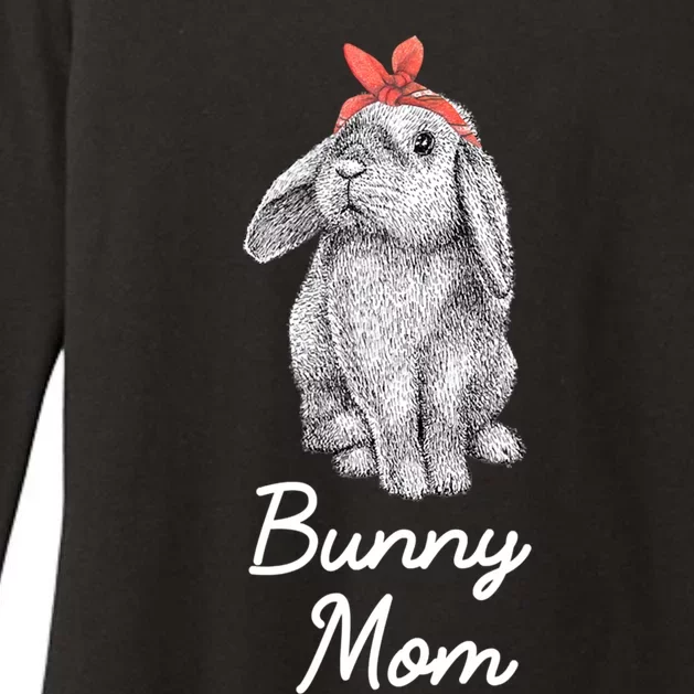 Lop Eared Bunny Rabbit Mom Drawing Funny Gift Womens CVC Long Sleeve Shirt