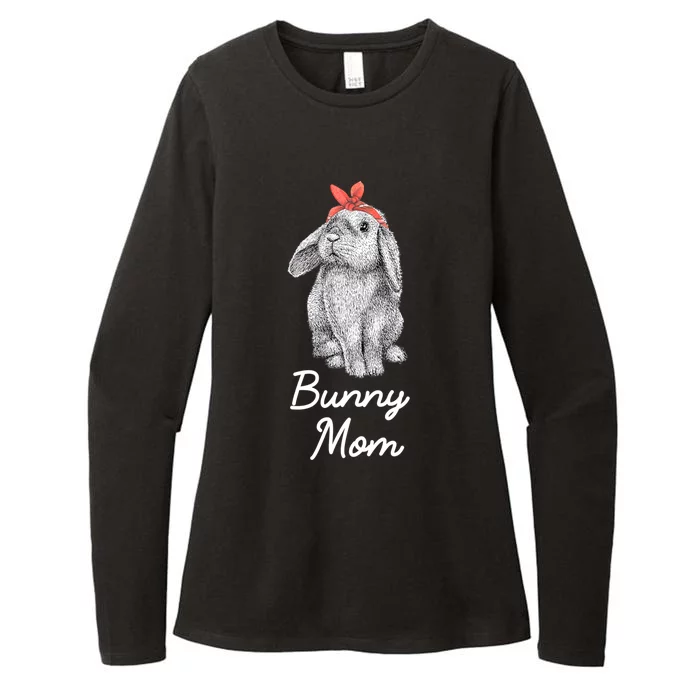 Lop Eared Bunny Rabbit Mom Drawing Funny Gift Womens CVC Long Sleeve Shirt