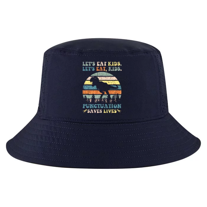 Lets Eat Boy Punctuation Saves Lives Cool Comfort Performance Bucket Hat