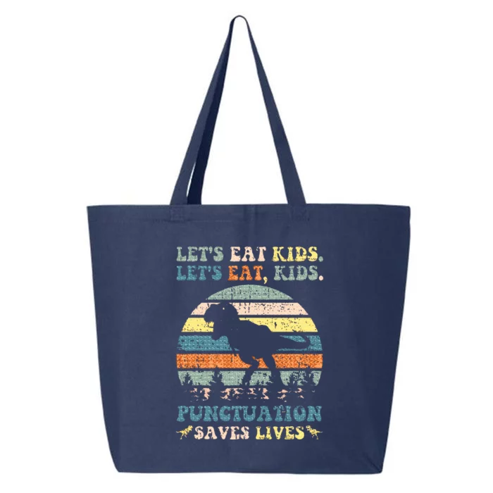 Lets Eat Boy Punctuation Saves Lives 25L Jumbo Tote