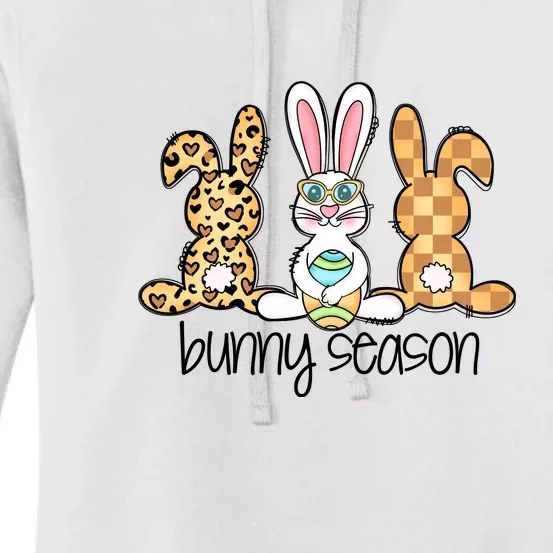 Leopard Easter Bunny Season Rabbit Trio Cute Easter Day Women's Pullover Hoodie