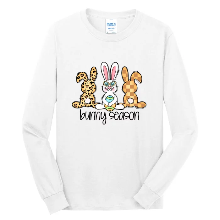 Leopard Easter Bunny Season Rabbit Trio Cute Easter Day Tall Long Sleeve T-Shirt