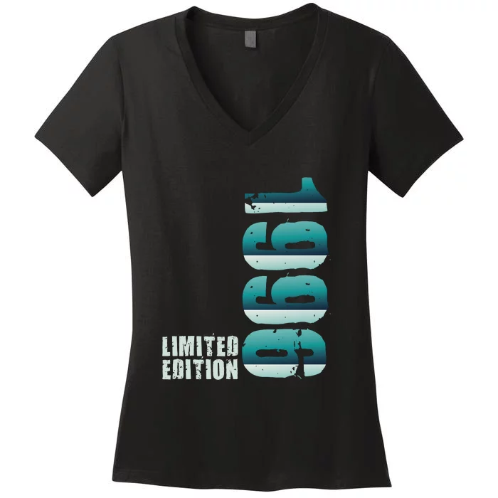 Limited Edition Birthday Made In 1996 Funny Gift Women's V-Neck T-Shirt