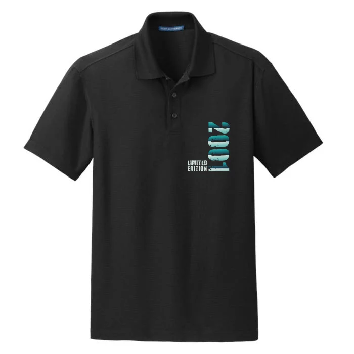 Limited Edition Birthday Made In 2001 Funny Gift Dry Zone Grid Performance Polo