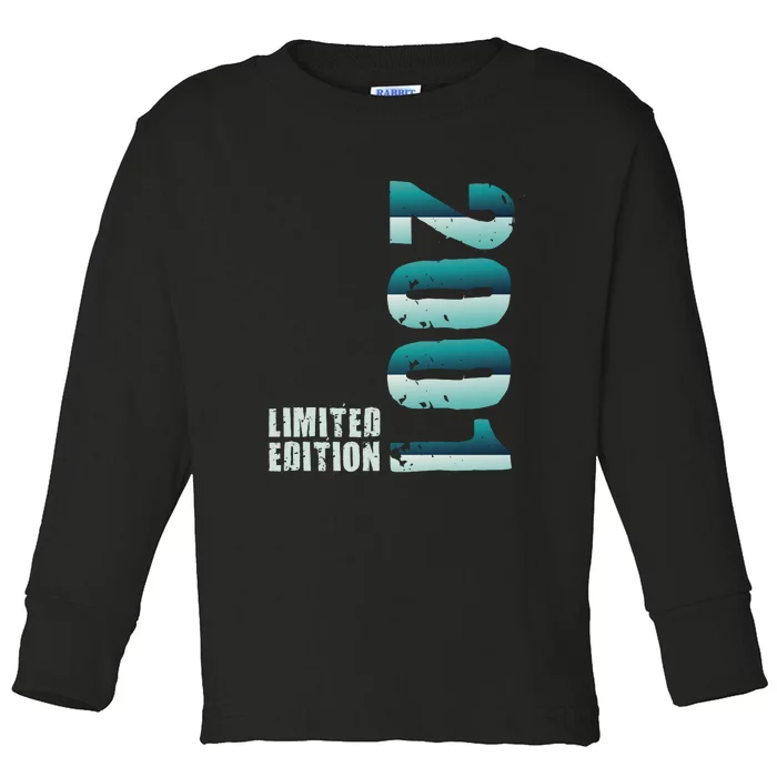 Limited Edition Birthday Made In 2001 Funny Gift Toddler Long Sleeve Shirt