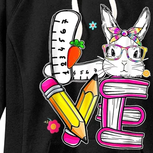 Love Easter Bunny School Women's Fleece Hoodie