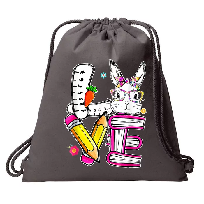 Love Easter Bunny School Drawstring Bag