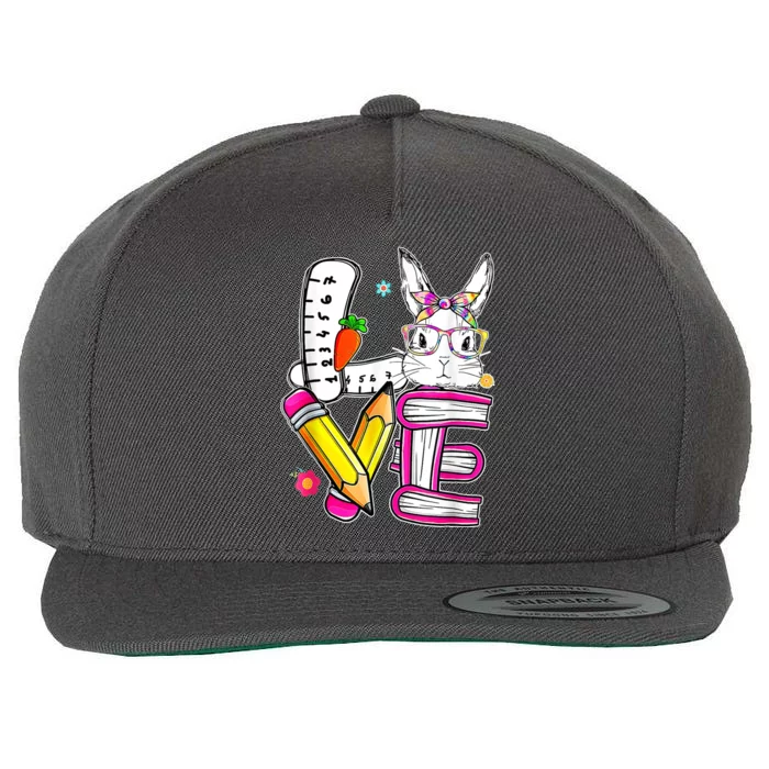 Love Easter Bunny School Wool Snapback Cap