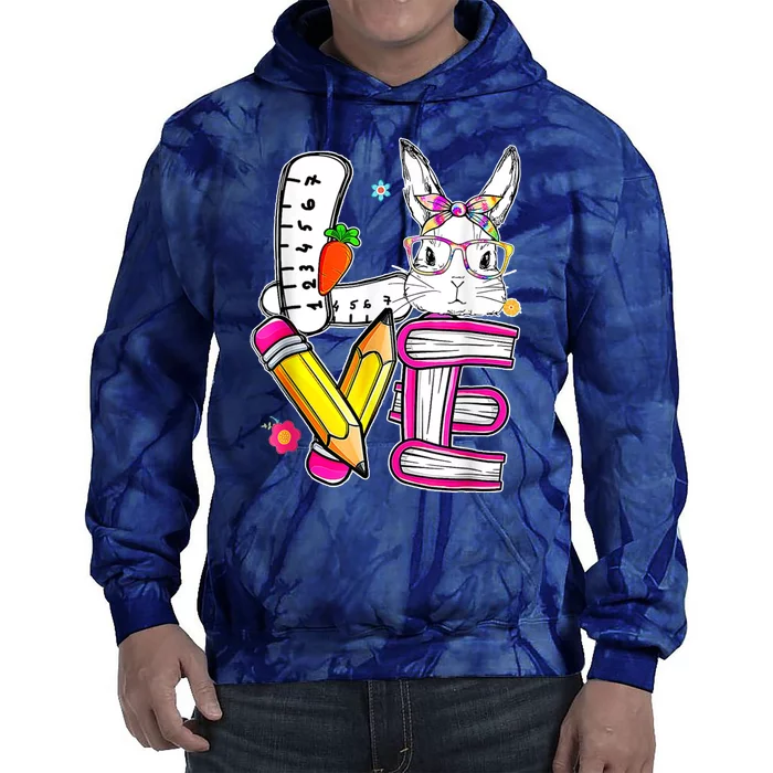 Love Easter Bunny School Tie Dye Hoodie