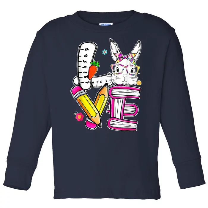 Love Easter Bunny School Toddler Long Sleeve Shirt