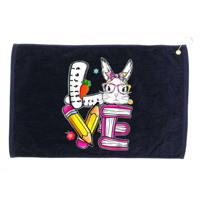 Love Easter Bunny School Grommeted Golf Towel