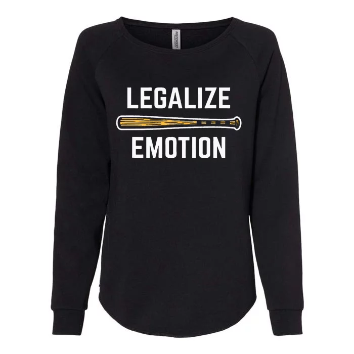 Legalize Emotion Baseball Womens California Wash Sweatshirt