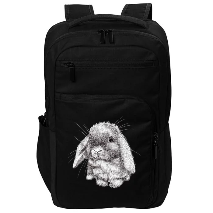 Lop Eared Bunny Rabbit Sketch Gift For Mens Womens Childrens Impact Tech Backpack