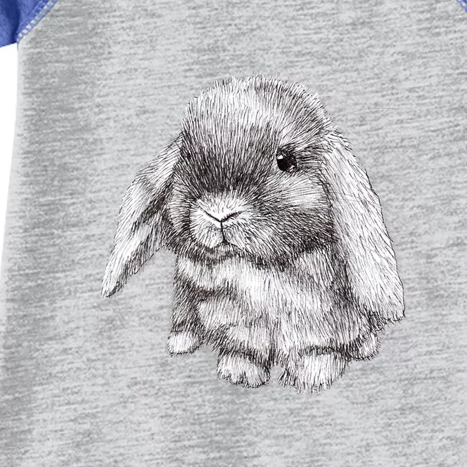 Lop Eared Bunny Rabbit Sketch Gift For Mens Womens Childrens Infant Baby Jersey Bodysuit