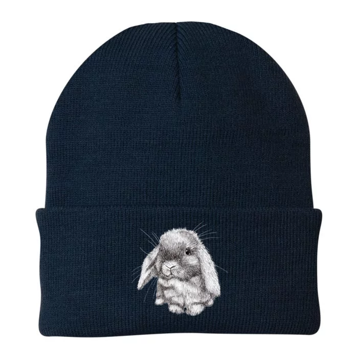 Lop Eared Bunny Rabbit Sketch Gift For Mens Womens Childrens Knit Cap Winter Beanie