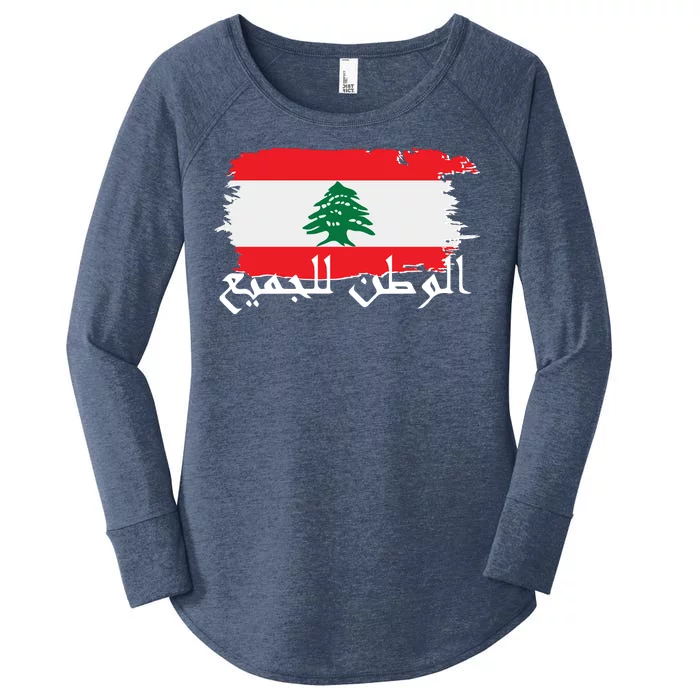 Lebanon Home For All Support Flag Women's Perfect Tri Tunic Long Sleeve Shirt