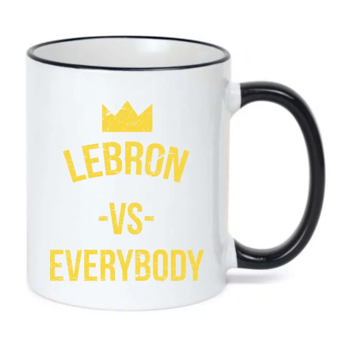 Lebron Vs Everybody LA Bron Basketball Black Color Changing Mug