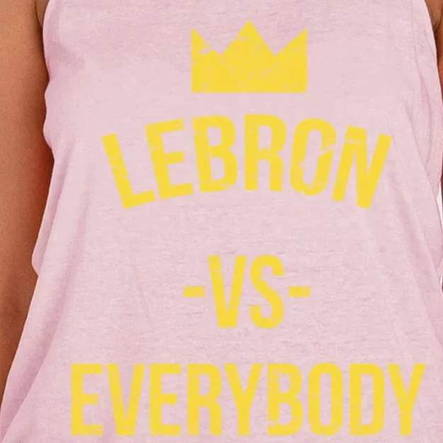 Lebron Vs Everybody LA Bron Basketball Women's Knotted Racerback Tank