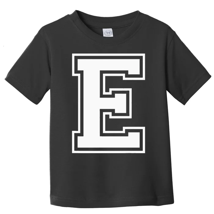 Letter E Capital Alphabet College Varsity Monogram Club Toddler T-Shirt