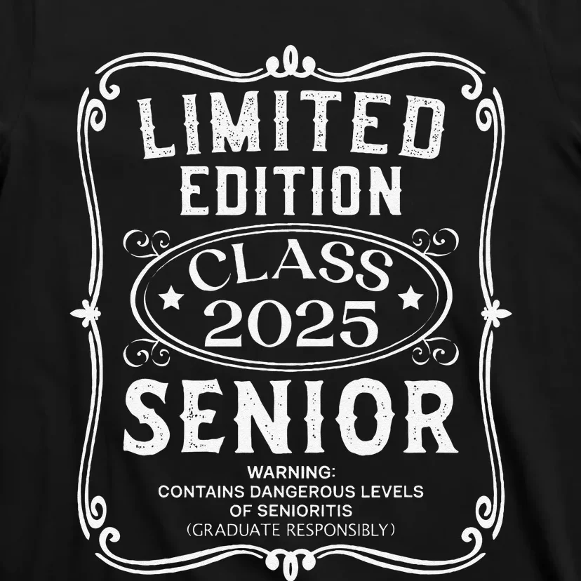 Limited Edition Class Of 2025 Senior 2025 Back To School Gift T-Shirt