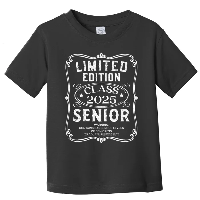 Limited Edition Class Of 2025 Senior 2025 Back To School Gift Toddler T-Shirt