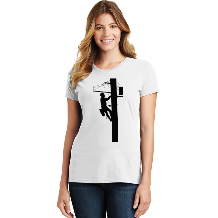 Lineman Electric Cable Lineman Gift Women's T-Shirt