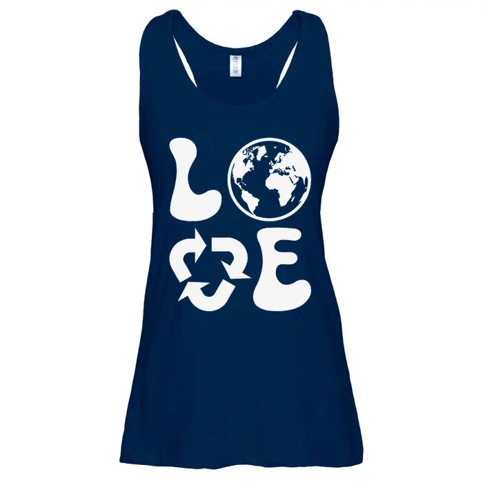 Love Earth Day Recycle Ladies Essential Flowy Tank