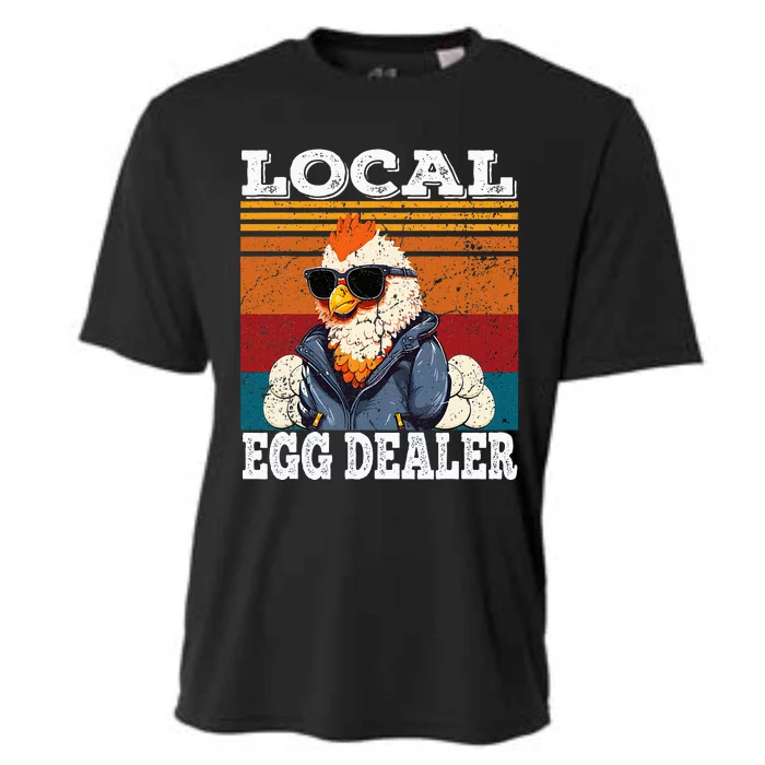 Local Egg Dealer Funny Egg Peddler Chicken Egg Farmer Cooling Performance Crew T-Shirt