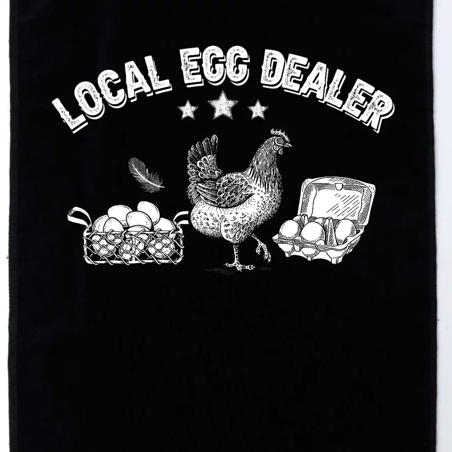 Local Egg Dealer Funny Chicken Lover Farm Farmer Gift Platinum Collection Golf Towel