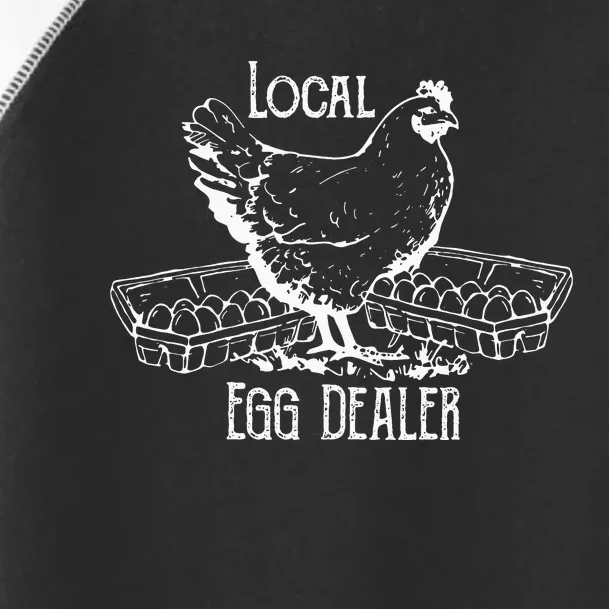 Local Egg Dealer Funny Bleached Chicken Lover Farm Farmer Toddler Fine Jersey T-Shirt