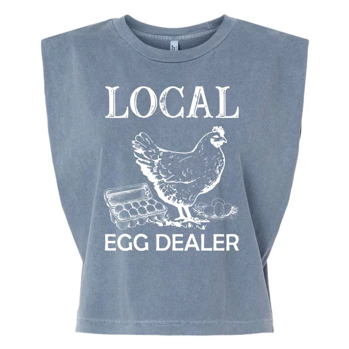 Local Egg Dealer Funny Chicken Garment-Dyed Women's Muscle Tee