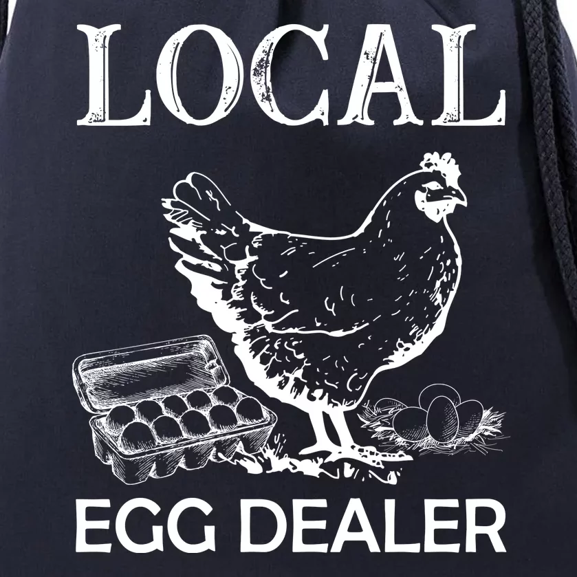 Local Egg Dealer Funny Chicken Drawstring Bag