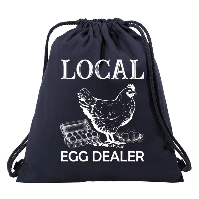 Local Egg Dealer Funny Chicken Drawstring Bag