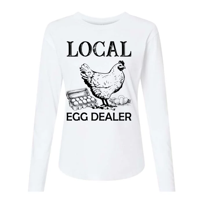 Local Egg Dealer Funny Chicken Womens Cotton Relaxed Long Sleeve T-Shirt