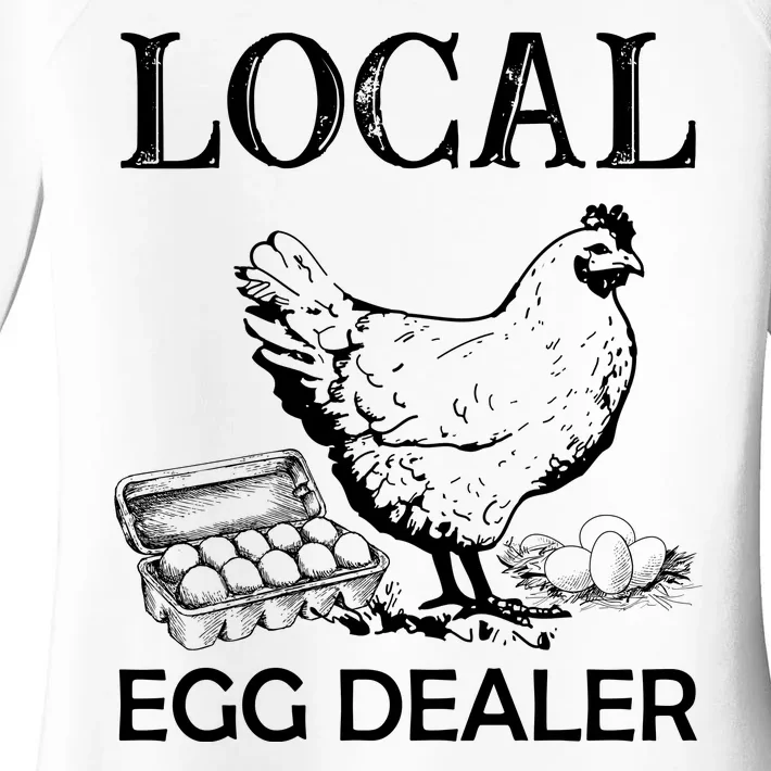 Local Egg Dealer Funny Chicken Women's Perfect Tri Tunic Long Sleeve Shirt