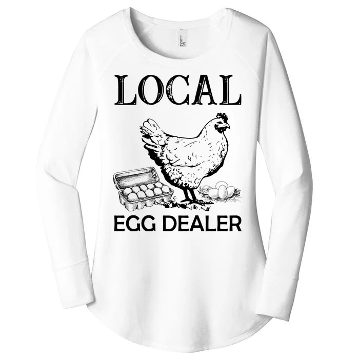 Local Egg Dealer Funny Chicken Women's Perfect Tri Tunic Long Sleeve Shirt