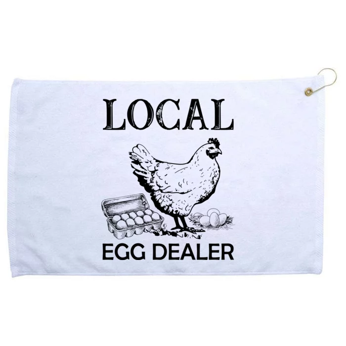 Local Egg Dealer Funny Chicken Grommeted Golf Towel